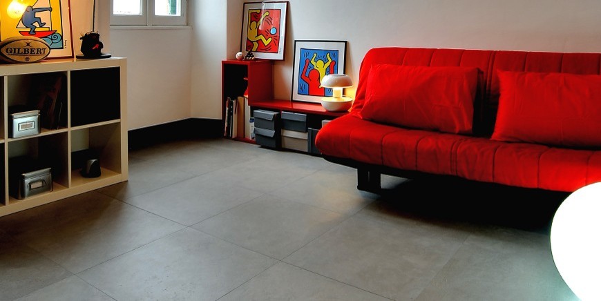 Example of a living room design in Bologna