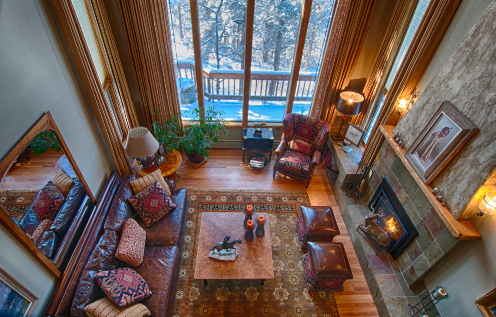 Private residence 2. Evergreen, Colorado. Rustic Living Room