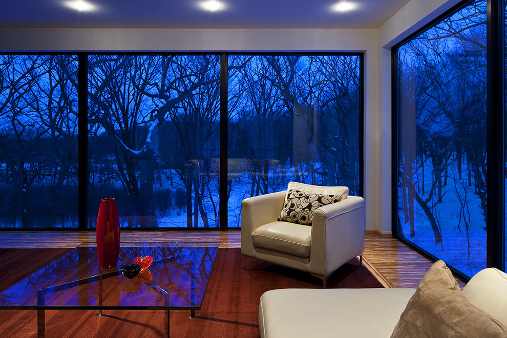 Living room - modern open concept living room idea in Minneapolis