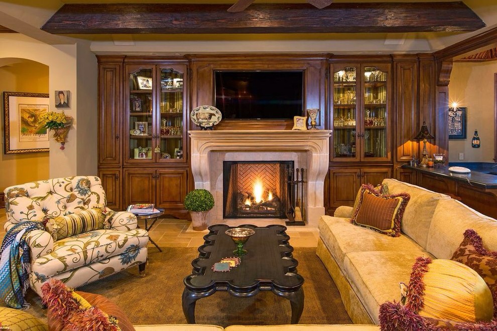 Elegant living room photo in Las Vegas