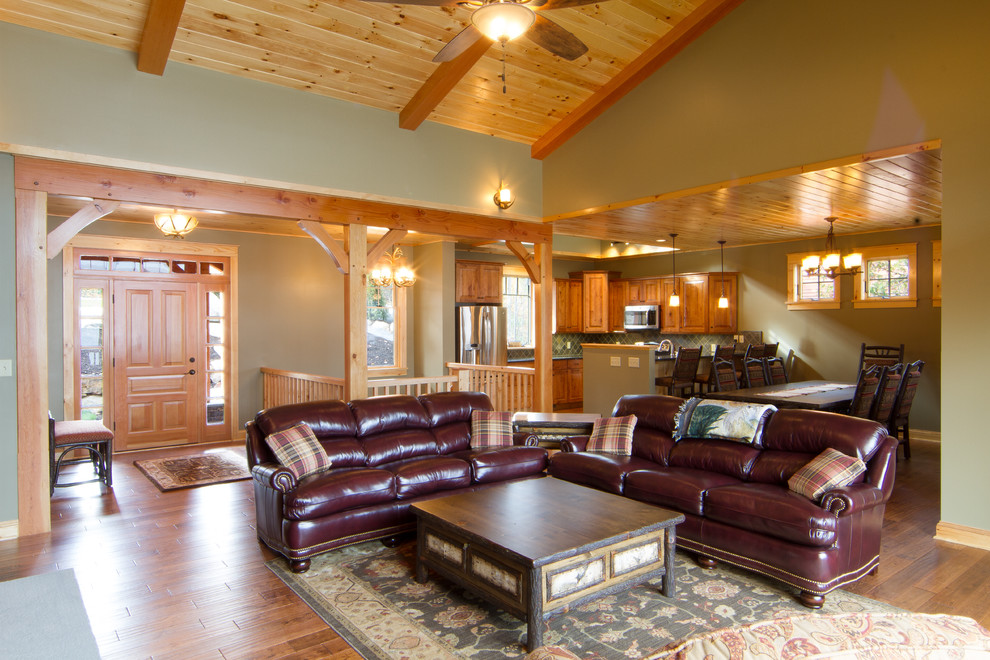 Private Residence Schroon Lake 3 Rustic Living Room New York by C. Raymond Davis & Sons