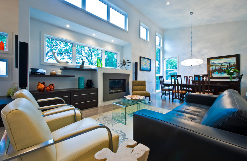 Inspiration for a contemporary living room remodel in Vancouver