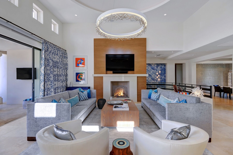 Private Residence Tradition La Quinta Contemporary Living Room