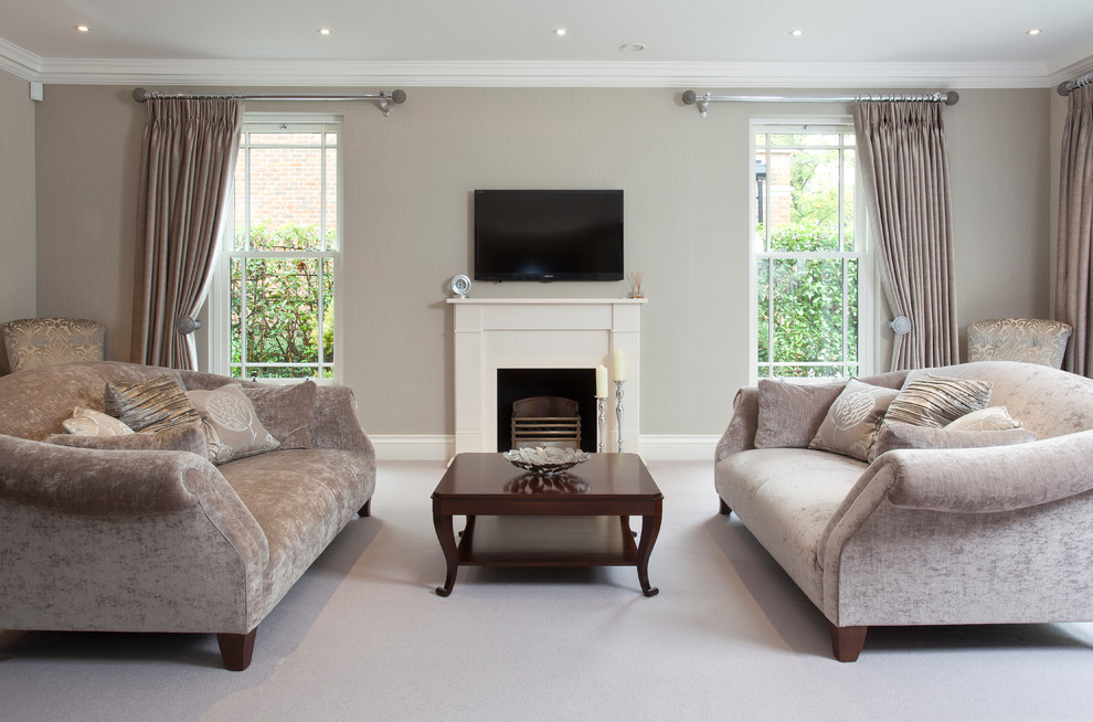 This is an example of a traditional living room in Surrey.