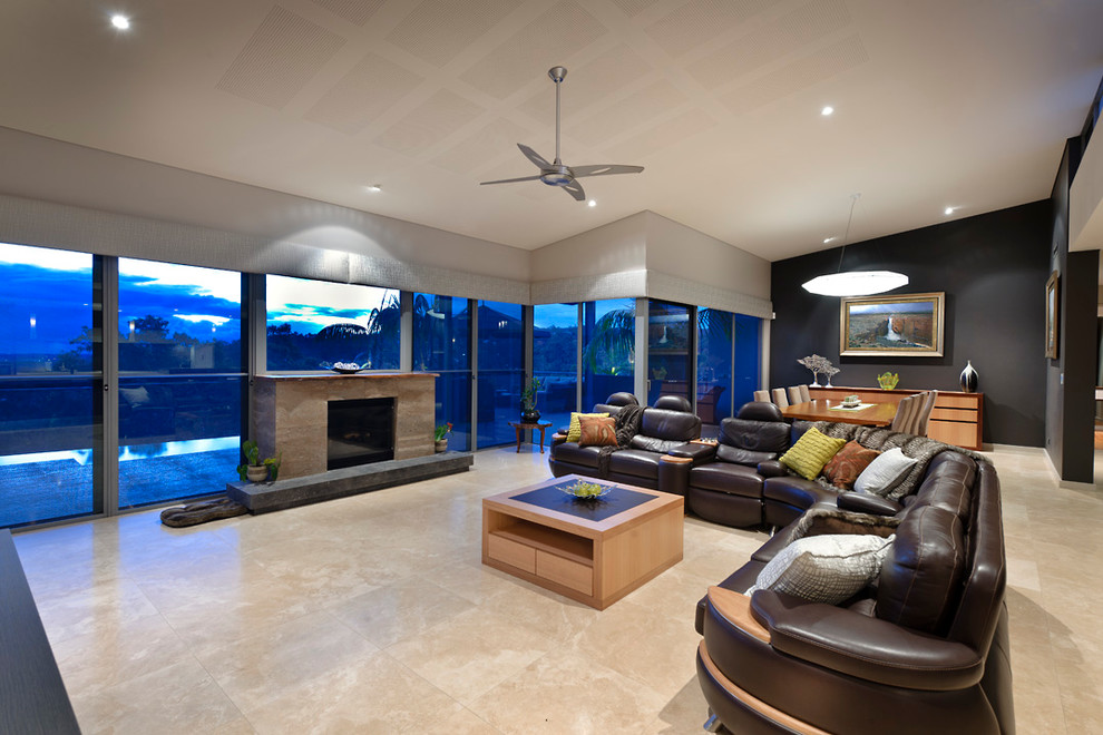 Contemporary living room in Perth.