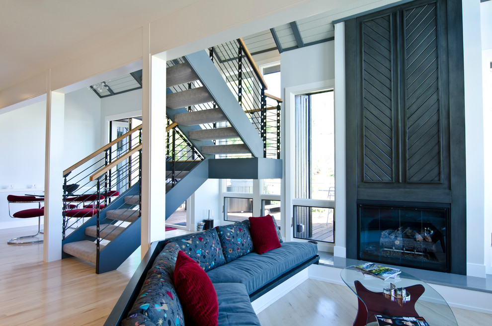 Inspiration for a modern living room remodel in Salt Lake City
