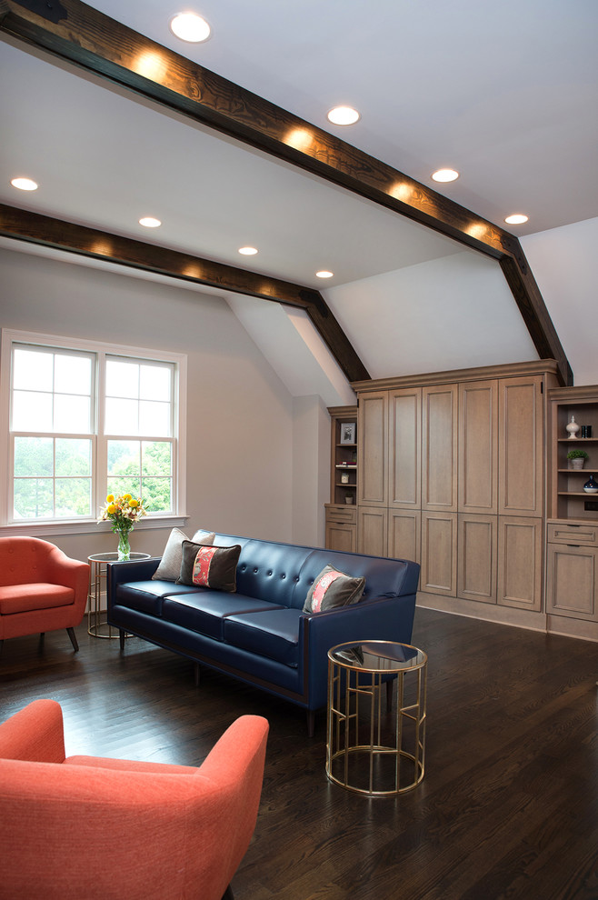 Providence Country Club Attic Rustic Living Room Charlotte by