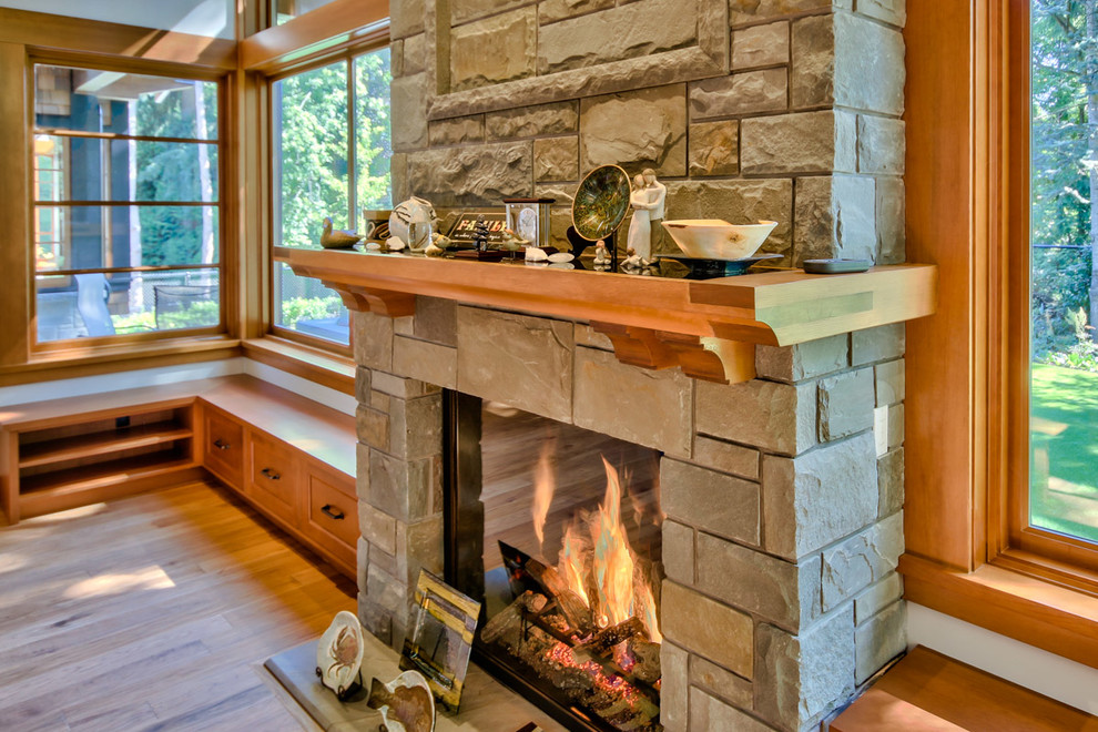 Punctilious Post and Beam Rustic Living Room Vancouver by Kettle River Timberworks Ltd