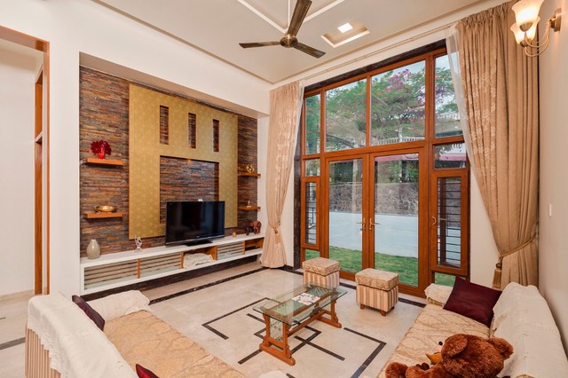 Pune house - Indian - Living Room - Bengaluru - by MV Architects