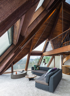Pyramid house - Sonoma Coast | HBV Architecture - Modern - Wohnbereich