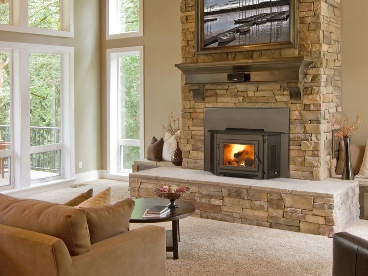 QuadraFire 3100i Wood Insert Traditional Living Room Minneapolis