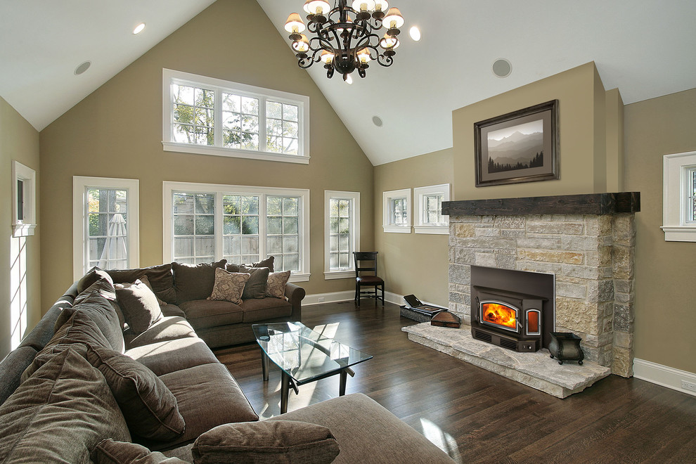QuadraFire 5100i Wood Insert Traditional Living Room Minneapolis