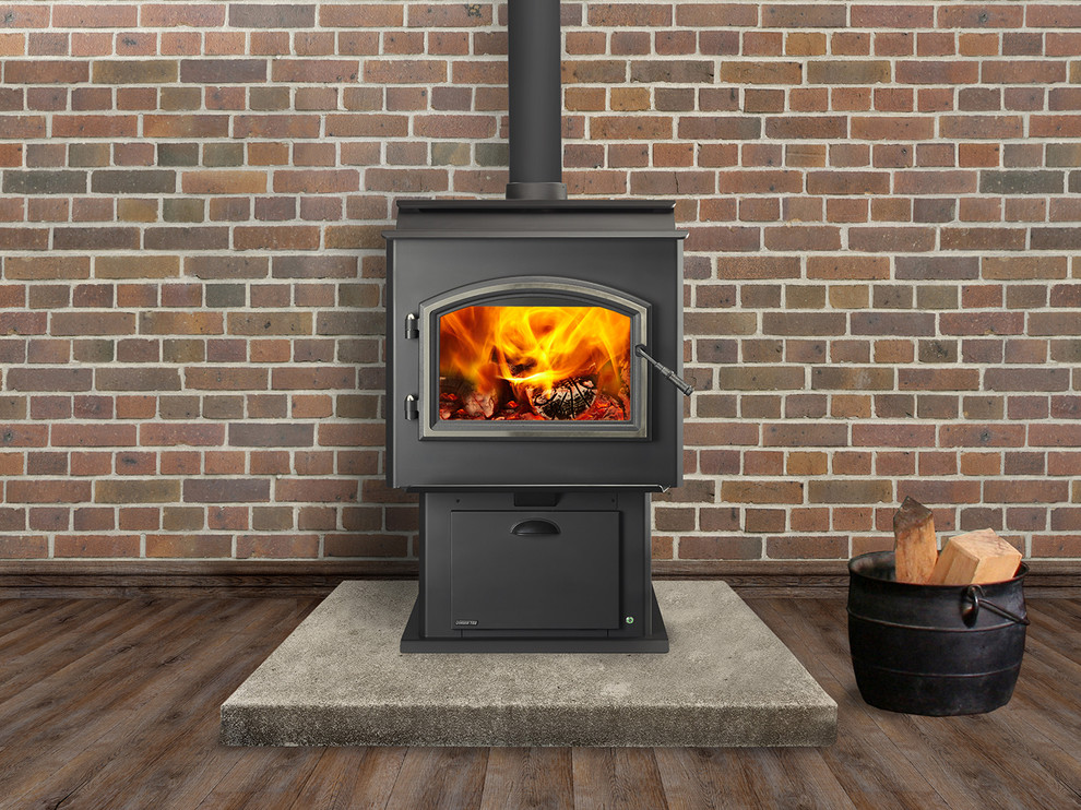 QuadraFire Adventure Series Wood Stoves Industrial Living Room Seattle by QuadraFire