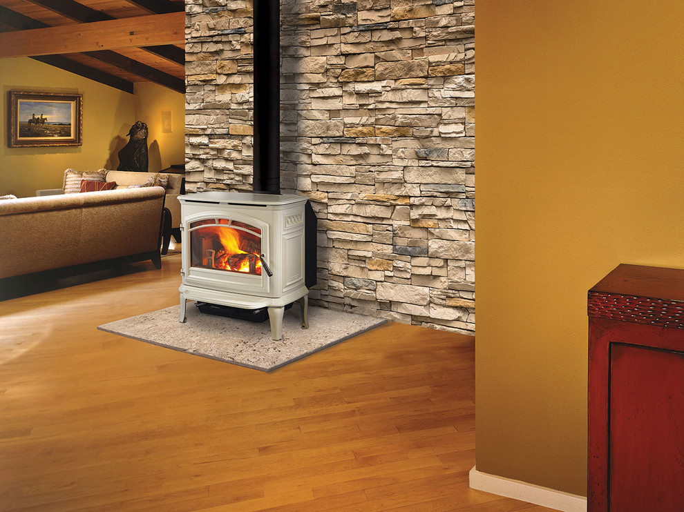 QuadraFire Explorer Series Wood Stoves Living Room Seattle by QuadraFire Wood & Pellet