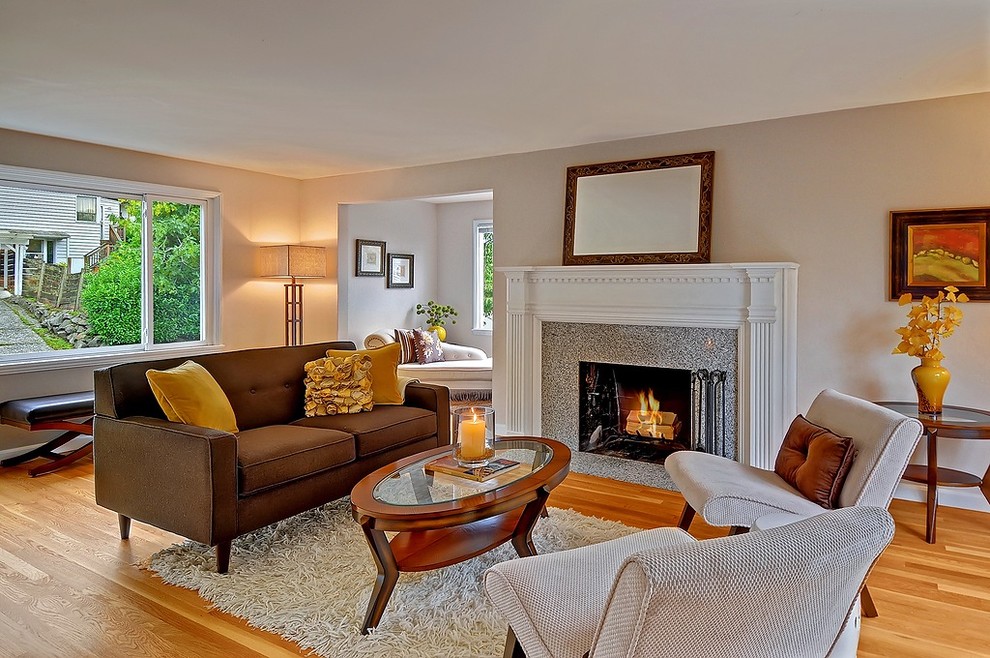 Queen Anne Living room Living Room Seattle by Seattle Staged to