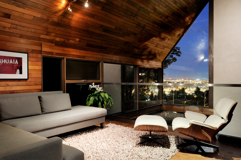 Immagine di un piccolo soggiorno minimal stile loft