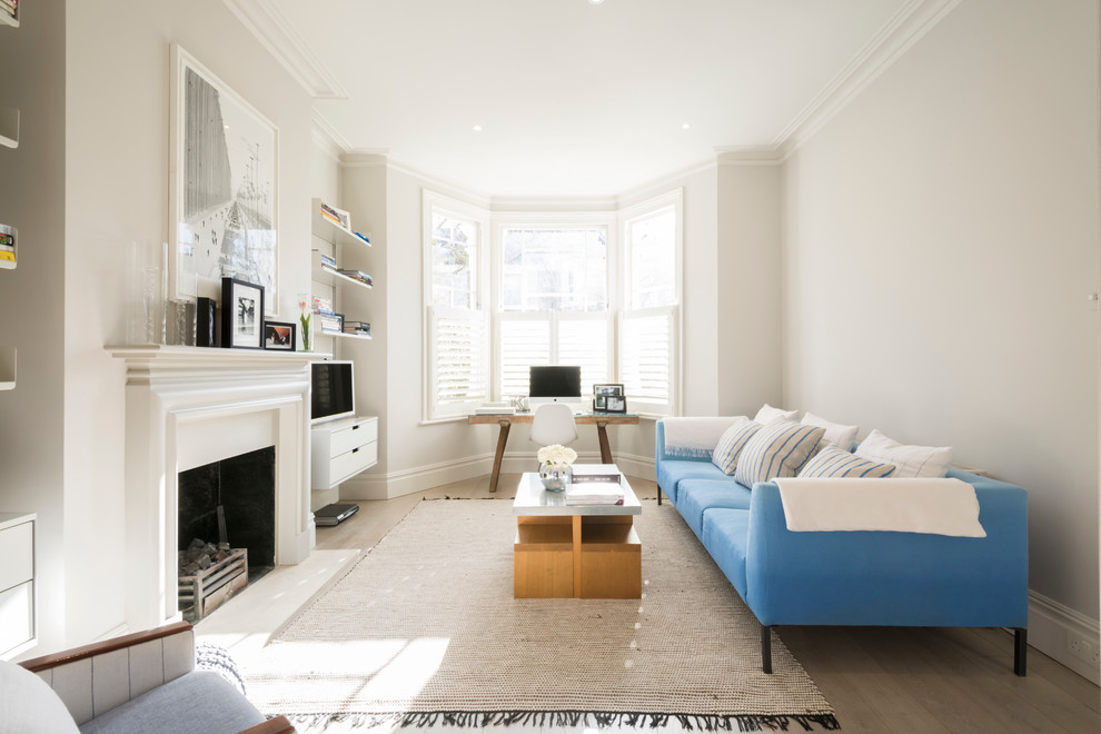 Danish living room photo in London