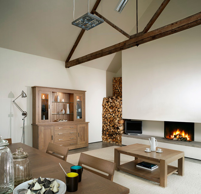 Quercus Solid Oak Dining Contemporain Salon Londres par James