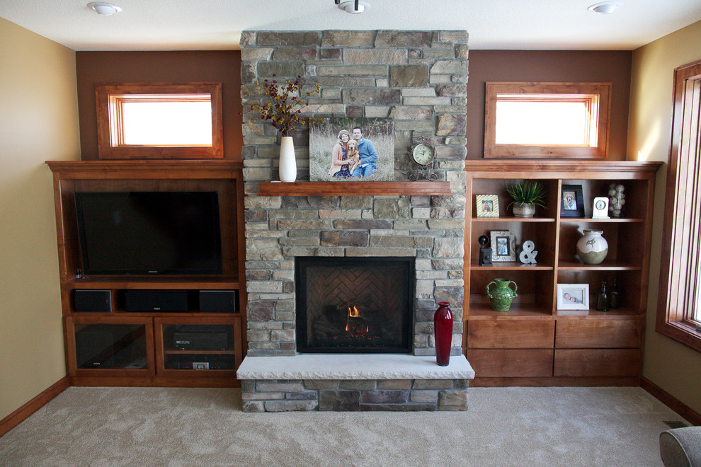 Ramsey, MN Fireplace Traditional Living Room Minneapolis by