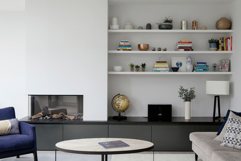 Inspiration for a modern living room remodel in Dublin