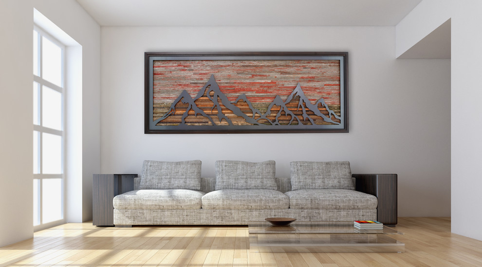 Reclaimed wood wall art - Rustic - Living Room - Toronto - by