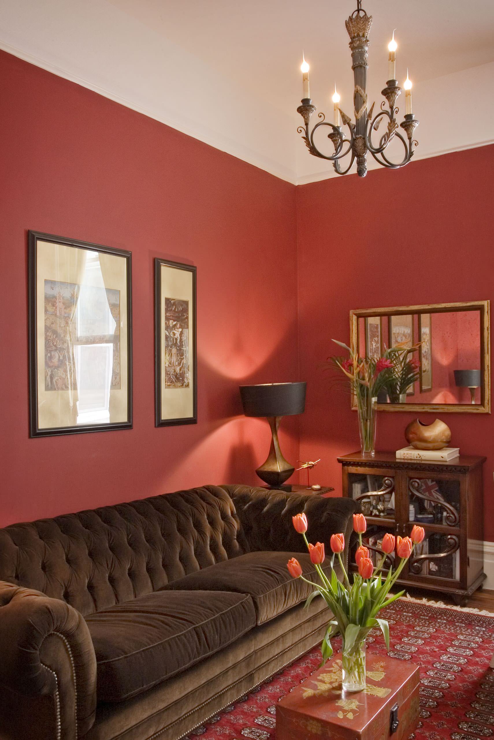 75 Living Room with Red Walls Ideas You'll Love - July, 2023 | Houzz