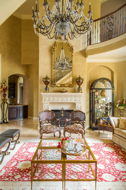 Refined Formal Interiors in Houston - Traditional - Living ...