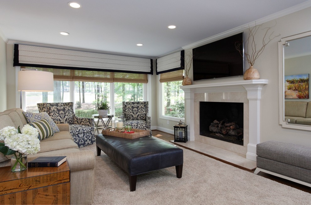 Refined Raleigh Remodel Traditional Living Room Raleigh by