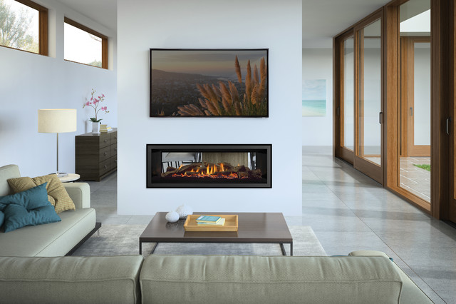 Regency Gf1500lst Double Sided Gas Fireplace Modern Living Room Melbourne By Regency Fireplace Products Australia Houzz Uk