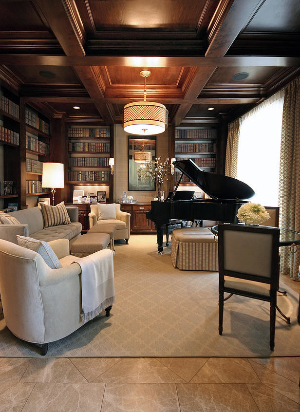 Design ideas for a classic enclosed living room in Houston with a reading nook.