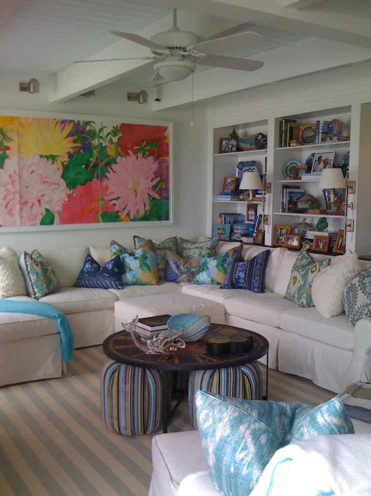 Photo of a beach style living room in DC Metro.