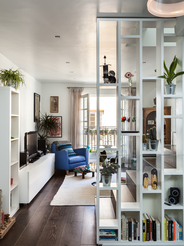 Trendy living room photo in London