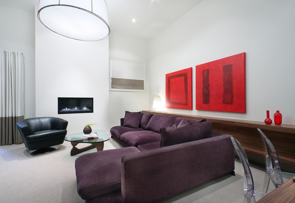 Design ideas for a contemporary living room in Wichita.