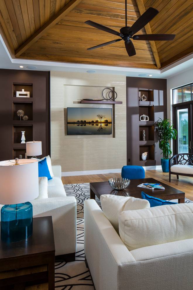 Resolute Transitional Living Room Tampa by ApexStudio Santa