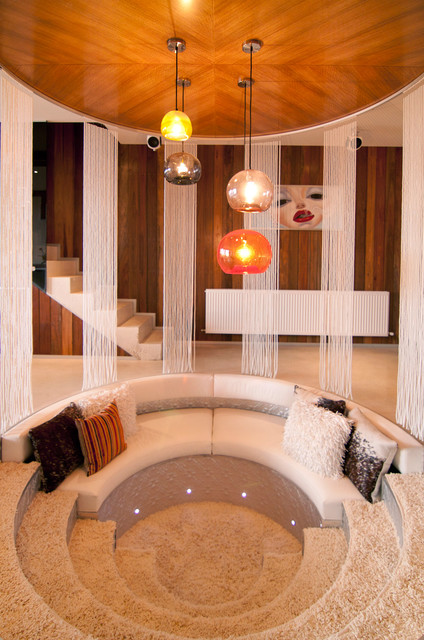 View of Resort Penthouse Conversation Pit - Contemporary - Living Room - Other ...