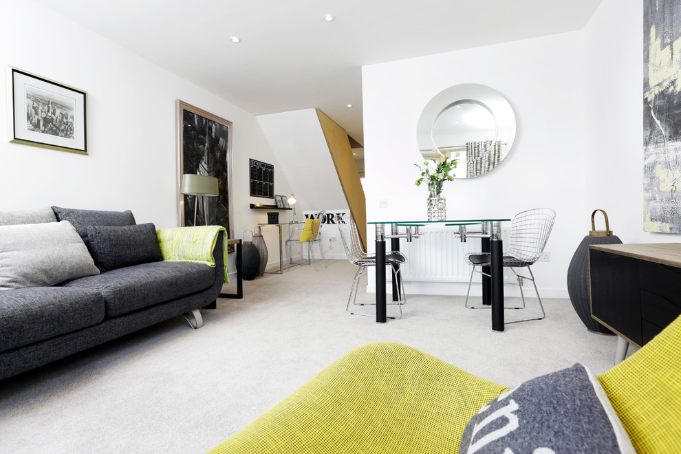 Retro Chic Lemon and Lime House Modern Living Room Glasgow by