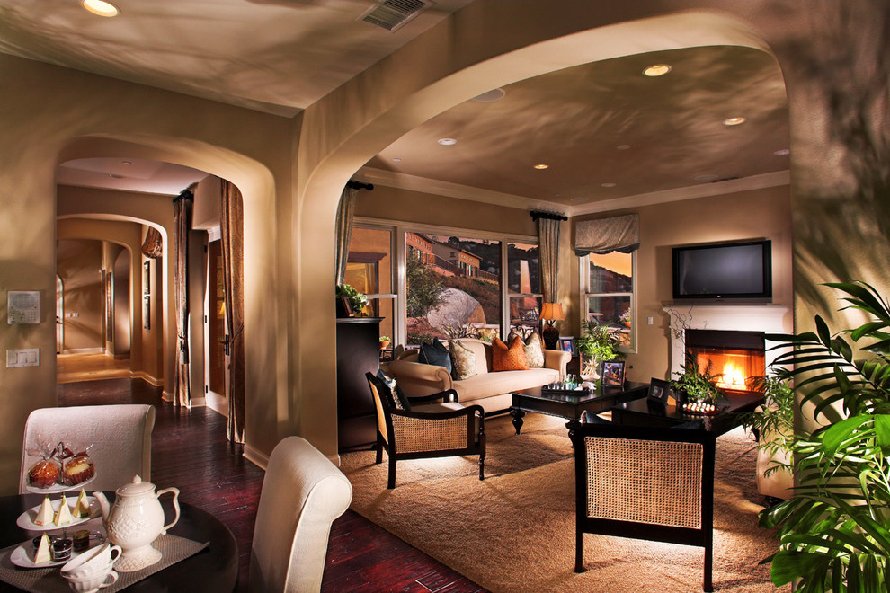 This is an example of a traditional living room in Orange County.