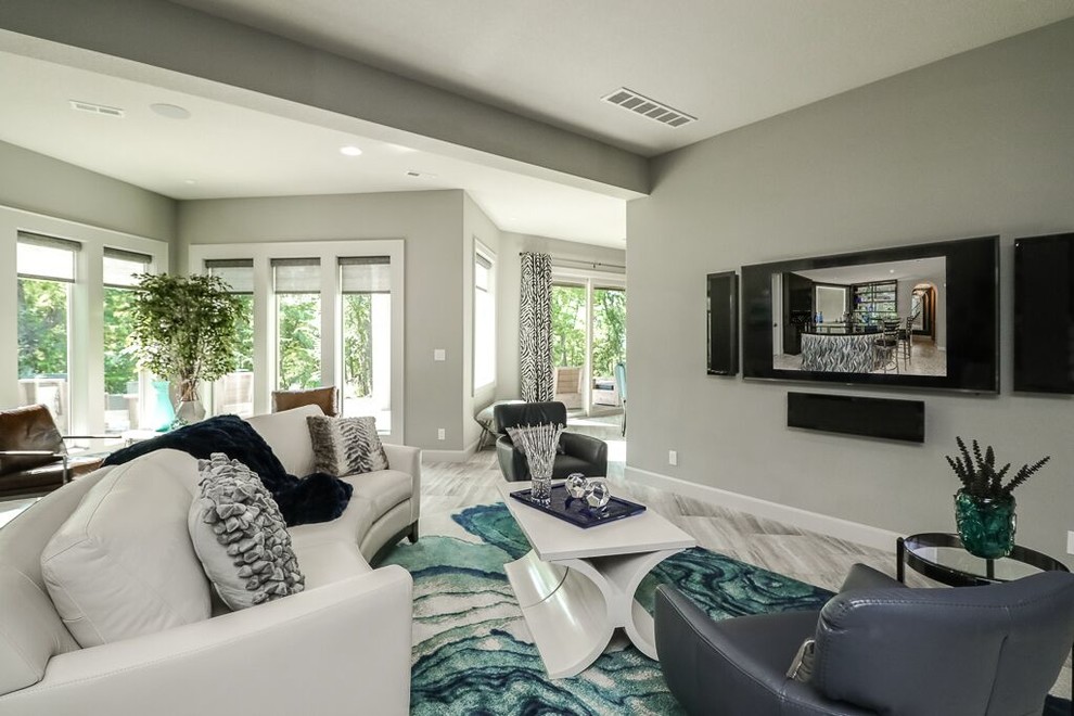 Riss Lake Artisan House Modern Living Room Kansas City by Don