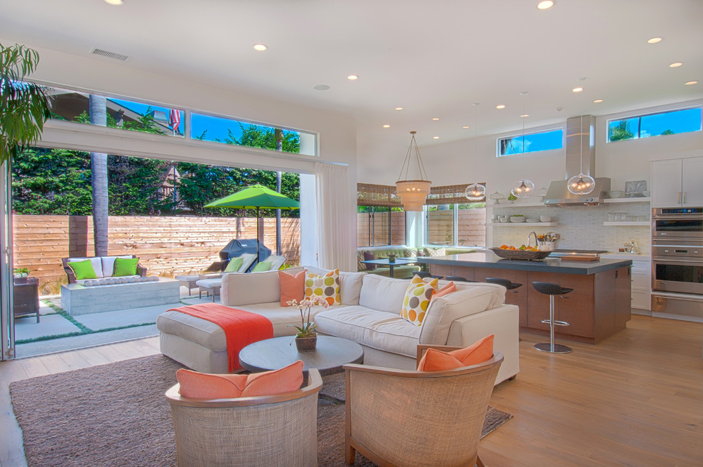 Beach style living room in Orange County.