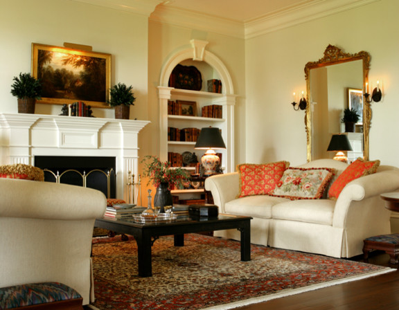 Living room - mediterranean living room idea in Charleston