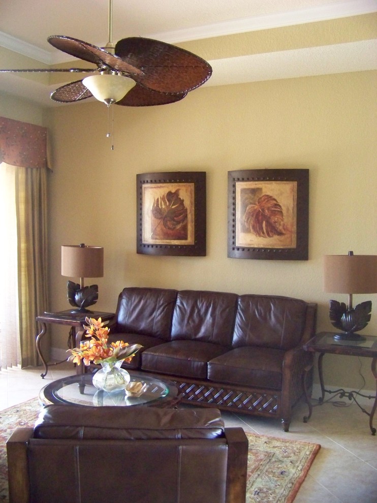 This is an example of a world-inspired living room in Tampa.