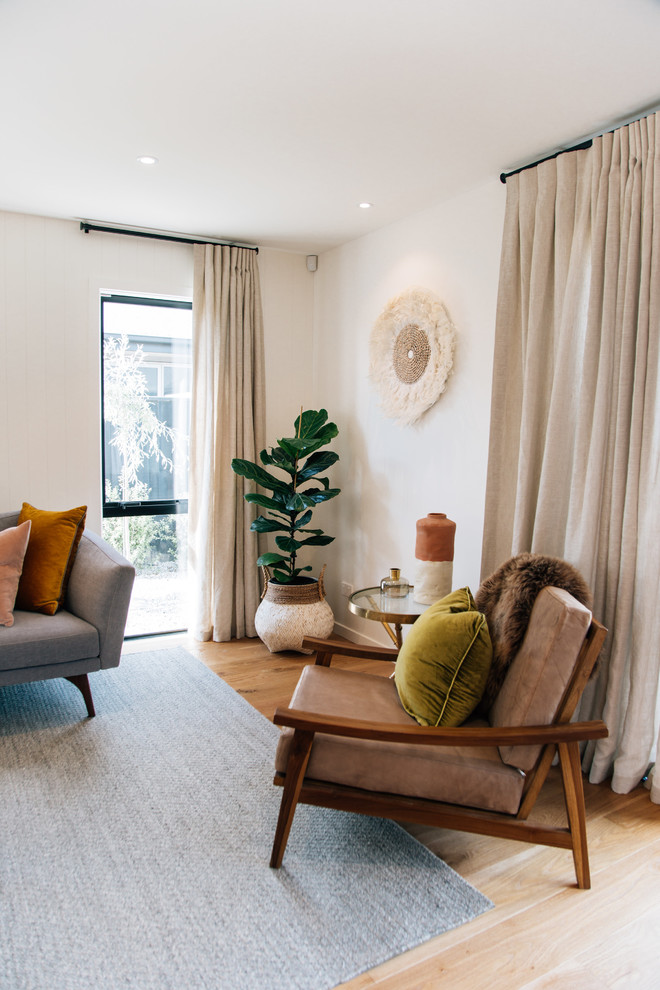 Rockcote and Oblique Living Room Christchurch by Build 7