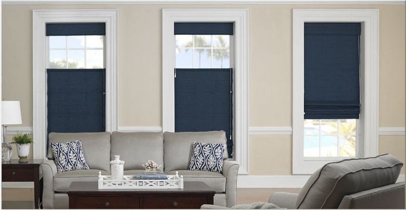 Navy Blue Roman Shade Houzz