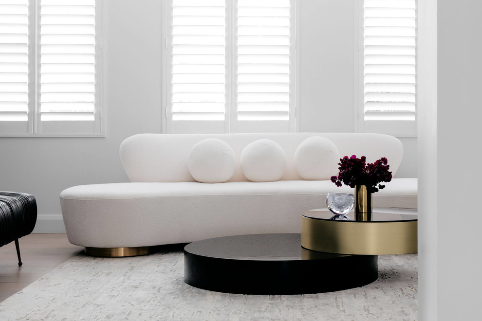 Design ideas for a modern living room in Sydney.