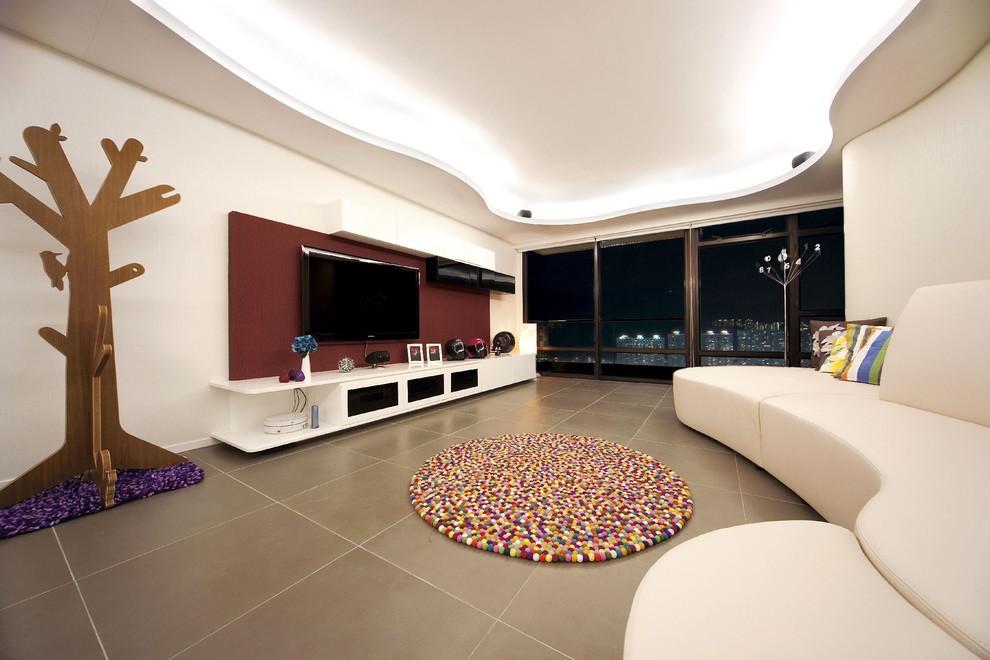 Design ideas for a modern living room in Hong Kong.