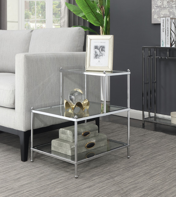 Royal Crest 3 Tier Step End Table Modern Living Room Chicago by