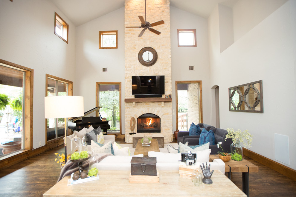Rustic Contemporary Living Room - Rustic - Living Room - Dallas - by