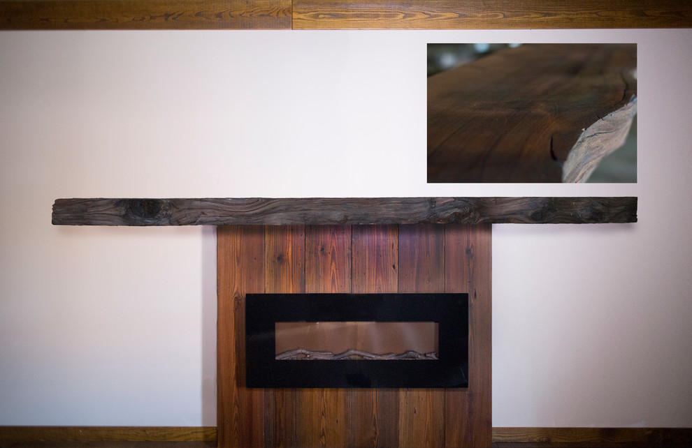 Rustic Fireplace Mantels Rustic Living Room Nashville by
