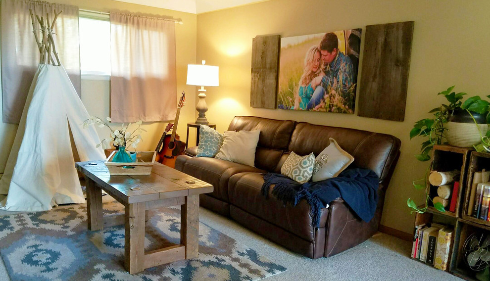 Rustic Industrial Living Room Makeover Rustic Living Room