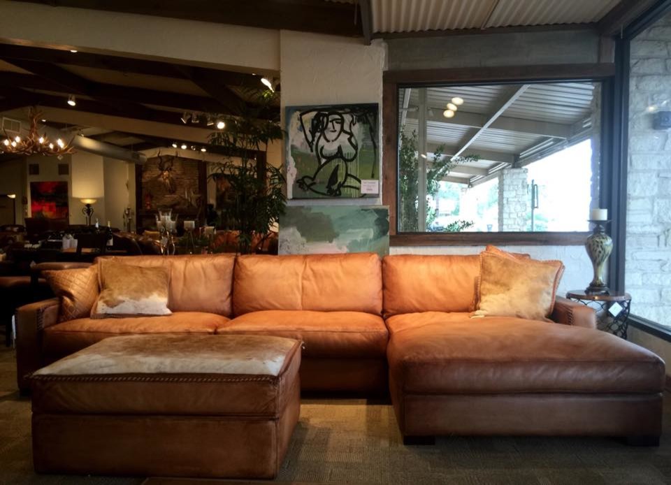 Rustic Leather Sofa by Eleanor Rigby (Austin Tx & Houston Tx